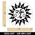 thumbnail image 2 of Sun and Moon Heraldic Faces Rubber Stamp for Scrapbooking Crafting Stamping - Medium 1 Inch, 2 of 7
