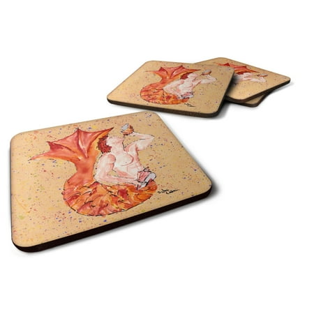 

Carolines Treasures 8346FC Merman Foam Coaster Set of 4 3 1/2 x 3 1/2 multicolor