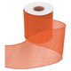 thumbnail image 1 of Cinta de arpillera con alambre Uxcell 4" x 10 yardas, cinta de borde con alambre, correa tejida, naranja, 1 of 7