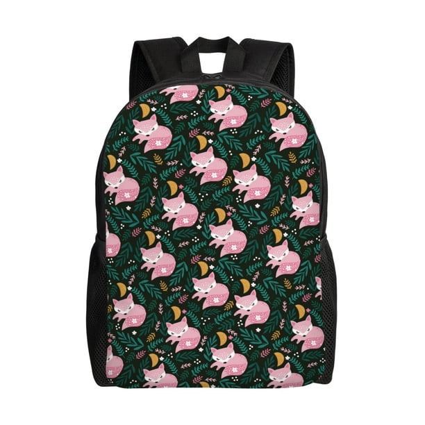 Fotbe Pink Sleeping Fox Mochila de Viaje para Laptop, Mochila Ejecutiva Delgada y Resistente 15.6"