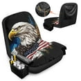 thumbnail image 2 of Uorisanigo Riding Lawn Mower Seat Cover, Heavy Duty Bald Eagle American Flag Tractor Seat Cover, Polyester Fabric Tractor Seats Covers Cushion Replacement, Lawn Mower Cushion, 2 of 7