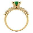 thumbnail image 4 of 1.05ct round cut green emerald 18k yellow gold Bridal Wedding Engagement Promise Anniversary Ring for Women size 9, 4 of 7