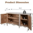 thumbnail image 2 of Superjoe Buffet Cabinet with Storage Set of 2, 31'' Farmhouse Sideboard Buffet Cabinet with Storage, Wooden Storage Cabinet with Doors, Credenza Storage Cabinet, Kitchen, Bedroom, Wash Grey, 2 of 6