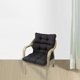 thumbnail image 1 of Cojín de asiento con mechones de color , alfombrilla de respaldo alto para interiores y exteriores, para patio, sillón, cojín para asiento Negro Baoblaze cojines de asiento con mechones, 1 of 8