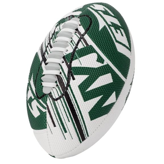 NFL Jets Football Team Football - Youth Mini Football - 8.5" Football- SPACELACE Easy Grip Texture- Perfect for Kids !