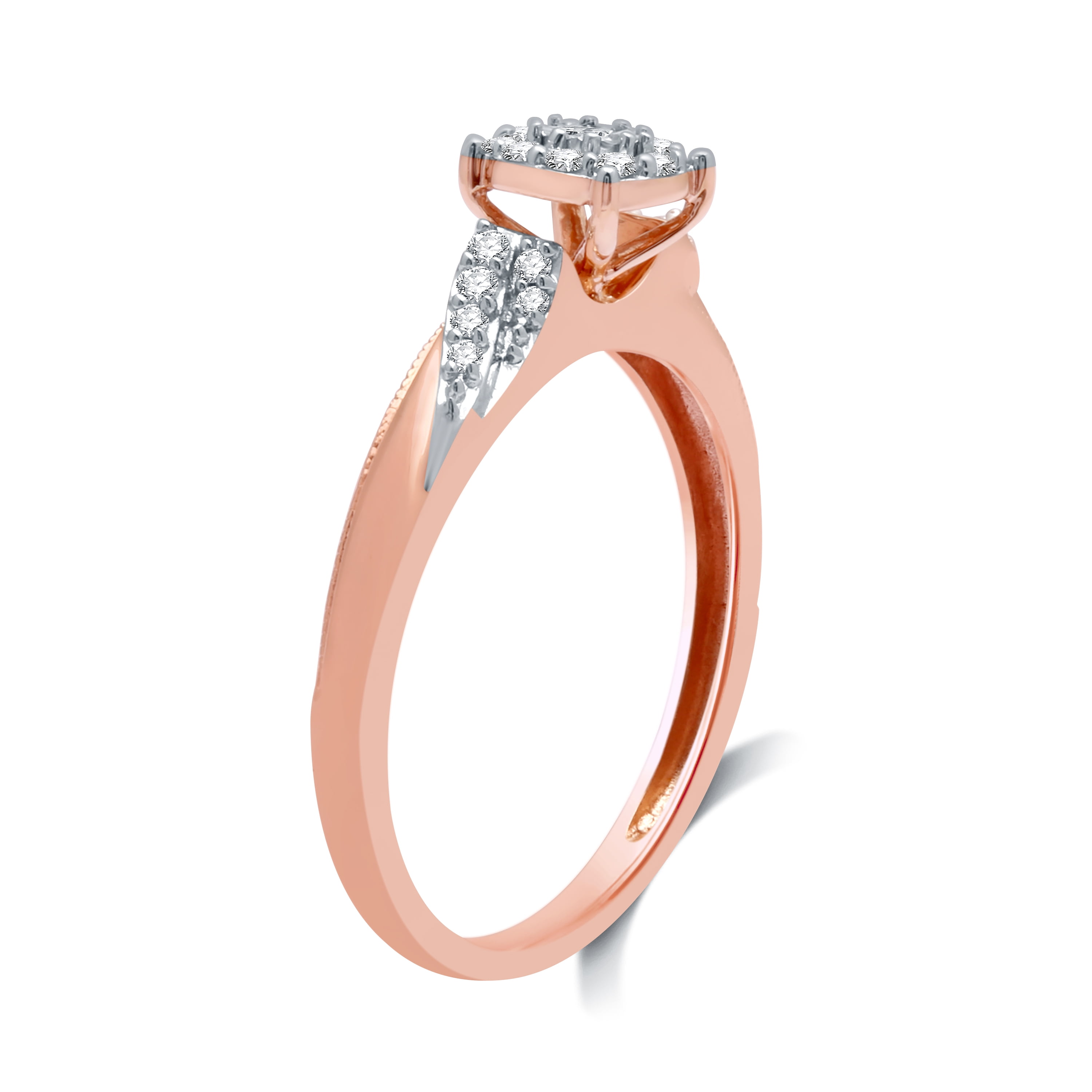 Forever Bride 1 4 Carat T.W. Round Diamond 10k Rose Gold Bridal