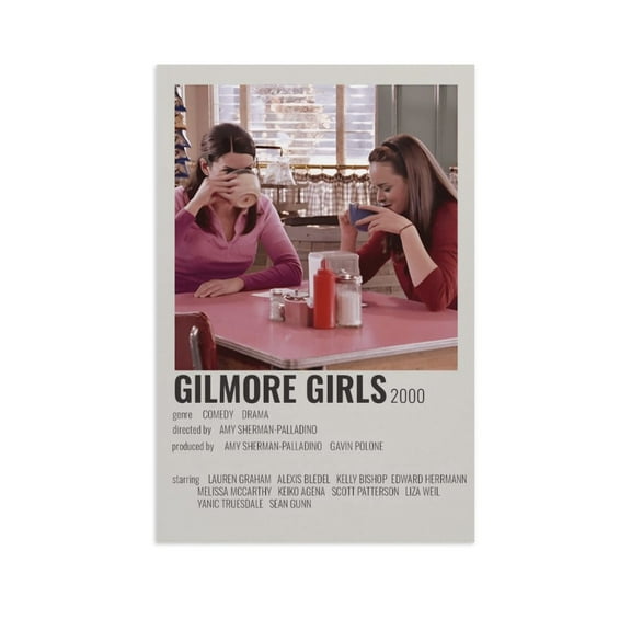 TV Series Gilmore Girls 90s Vintage Posters Prints on Canvas Wall Art Poster Unframe 12x18inch(30x45cm)