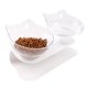 thumbnail image 3 of Comedero Doble LingWen para Gatos Plataforma Inclinada 15° Antideslizante con Cucharada, 3 of 4