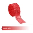 thumbnail image 3 of Unique Bargains Lace Trim 10 Yards 1.6 Inch Flower Elastic Lace Ribbons for Package Decoration Wedding Headbands Red, 3 of 5