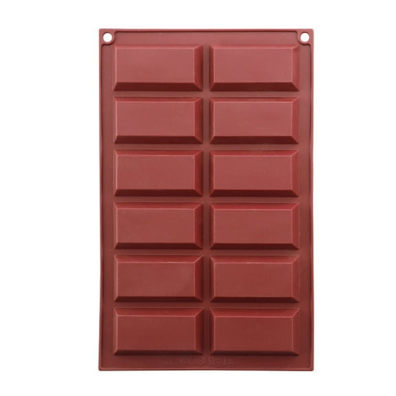 Darzheoy Silicone Chocolate Molds 12 Cavities, Non Stick Silicone Candy Molds, Silicone Molds for Chocolate, Candy, Gummy, Jelly, Ice Cubes, Food Grade & Dishwasher Safe