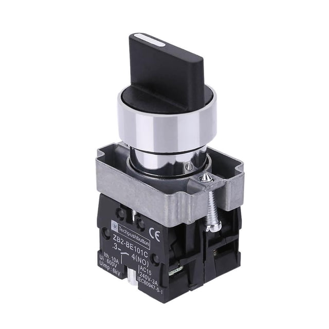 10 Uds 10A 3 posiciones 2NO interruptor selector de selección de palanca mantenida XB2-BD33C Tmvgtek Piezas de repuesto para herramientas