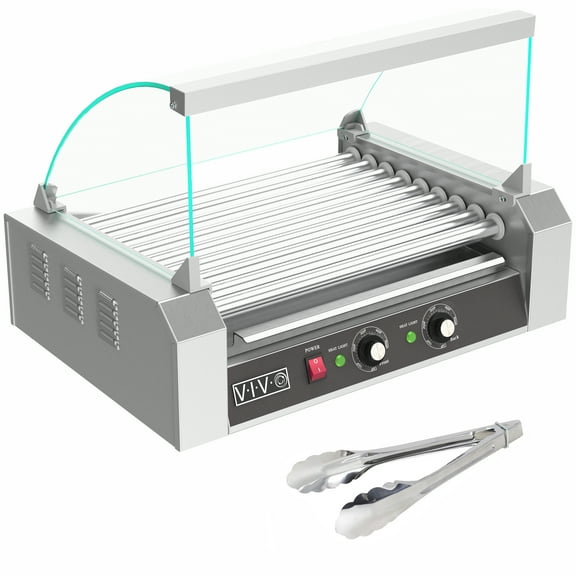 VIVO Electric 24 Hot Dog & Nine (9) Roller Grill Cooker Machine with Cover