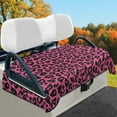 thumbnail image 2 of Yuyamidu Pink Leopard Print Golf Cart Seat Covers Fluffy Golf Cart Seat Towel Blanket Fits in More 2 Person Seats Golf Carts Soft Golf Cart Accessories, 2 of 8
