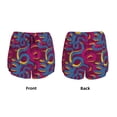 thumbnail image 5 of Lsque Colorful Snake Printed Women's Running Shorts with Liner Pockets,Elastic Quick Dry Workout Athletic Gym Yoga Shorts,Womens High Waist Shorts-Small, 5 of 9