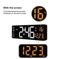 thumbnail image 3 of Led Digital Wall Clock Remote Control Temp Date Display Memory Wall-Mounted Electronic Alarms Clocks, 3 of 10