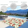 thumbnail image 3 of Red Strawberry Outdoor Rug for Patio/Deck/Porch, Non-Slip Large Area Rug 3 x 5 Ft, Summer Fruits Farmhouse Leaves Flower Pastoral Indoor Outdoor Rugs Washable Area Rugs, Camping Rug Carpet Runner, 3 of 8