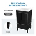 thumbnail image 6 of GDF Studio 20" Bathroom Vanity with Sink, Drawer, Magnetic Door Stopper and Adjustable Foot Pads, Black, 6 of 9