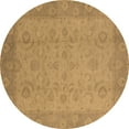 thumbnail image 1 of Ahgly Company Indoor Round Oriental Brown Industrial Area Rugs, 5' Round, 1 of 4