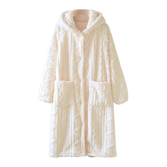 Long Sleeve Bathrobe for Women Fuzzy Women's Nightgowns & Sleepshirts Oversize Fitness Women's Robes House Womens Robe Beige