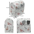 thumbnail image 4 of Flamingo Stand Mixer Cover, Heron and Flamingo Birds with Watercolor Design Wildlife Nature, Kitchen Appliance Organizer Bag Cover with Pockets, 5 Quarts, Grey Vermilion White, by Ambesonne, 4 of 4
