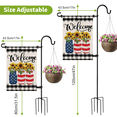 thumbnail image 5 of Teblint Garden Flag Stand, 2-Pack Flag Pole Holder with Shepherds Hooks 48" Garden Flag Holder for 12 x 18" Flag for Outdoor Decorations (Without Solar Lights & Flag), 5 of 8