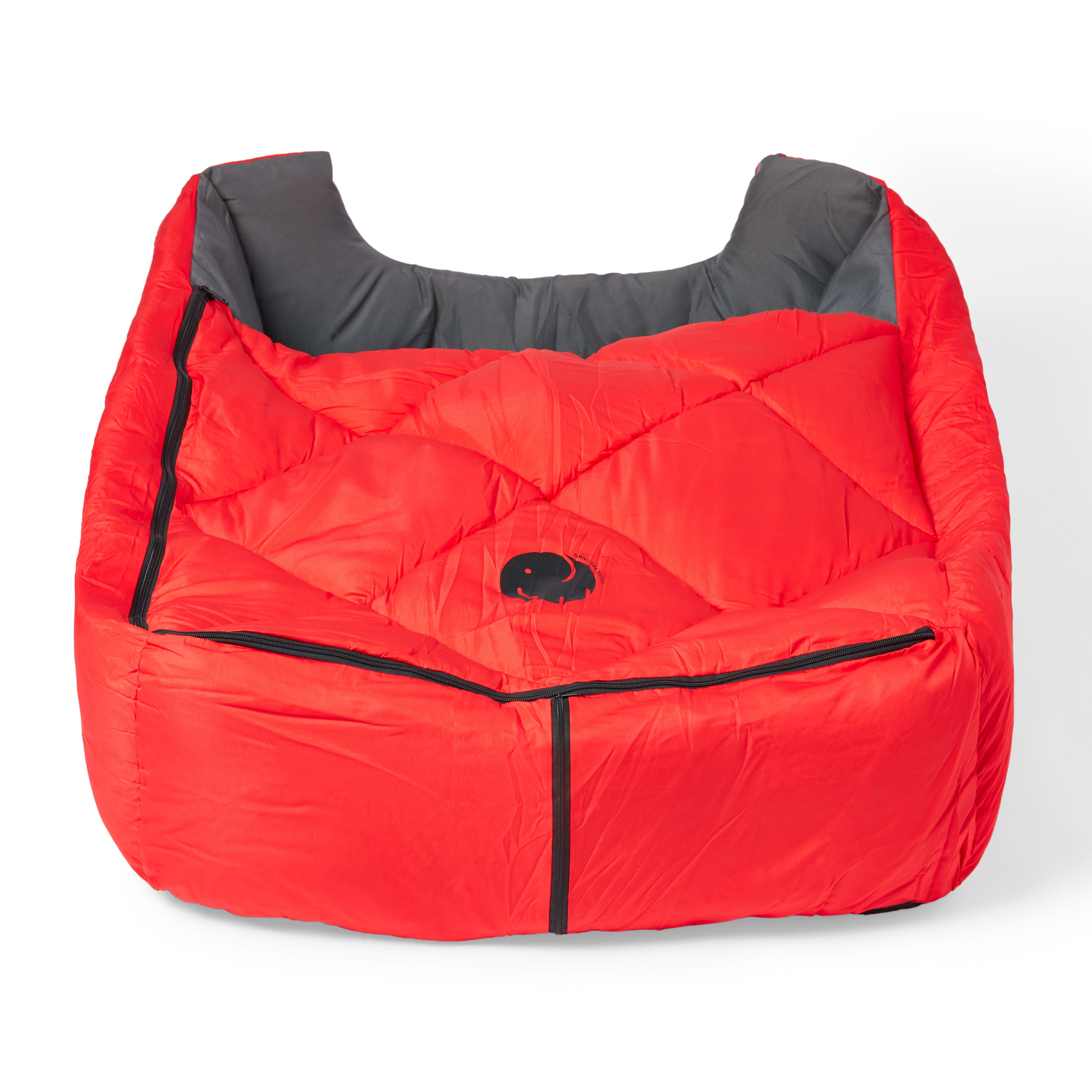 OmniCore Designs Pet Sleeping Bag (LG/Red) with Zippered Cover for Travel, Camping, Backpacking, Hiking | Good for Small and Large Pets | Use as Pet Beds, Pet Mats or Pet Blanket