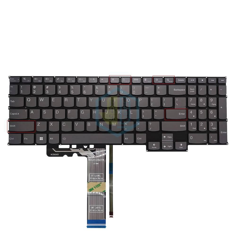 US English Keyboard Laptop Backlit For Xiaoxin Pro 16 16A 16L AIR 15 Notebook PC Backlight Light Keyboards Gray Keycaps