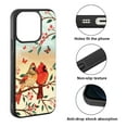 thumbnail image 2 of FINCIBO Soft Rubber Protector Cover Case for Apple iPhone 14 Pro Max 6.7" 2022, Red Cardinal Lovebird, 2 of 5