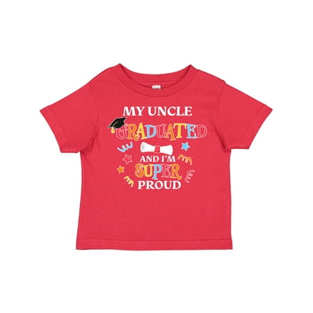 

Inktastic My Uncle Graduated and I m Super Proud Gift Toddler Boy or Toddler Girl T-Shirt