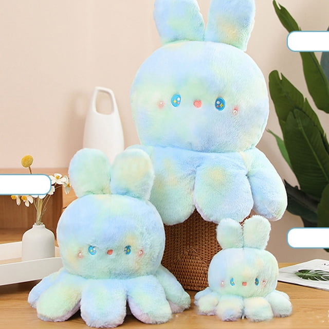 Muñeco de pulpo, muñeco de pulpo reversible, juguete de peluche reversible con degradado, juguete de pulpo relleno, tecnología avanzada