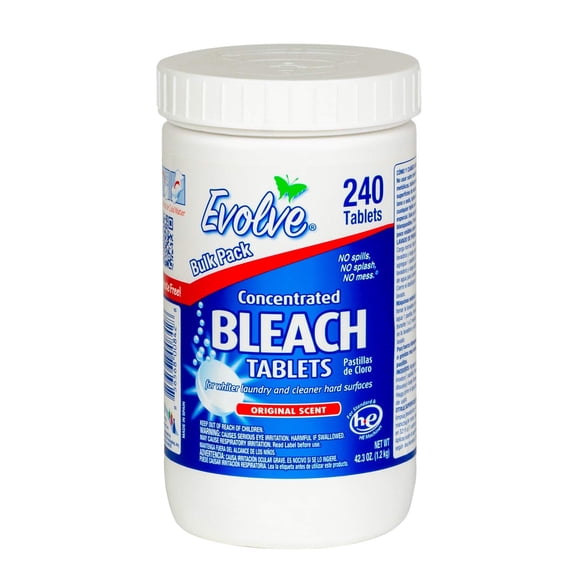 Bleach Tablet Evolve 240 tabletas a granel, 1 paquete, aroma original