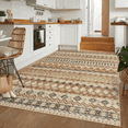 thumbnail image 2 of HOMERRY Floral Print Non Slip Area Rug 9' x 12' for Living Room Washable Indoor Carpet, Beige/Yellow, 2 of 6
