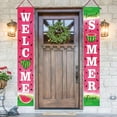 thumbnail image 5 of Welcome Summer Watermelon Porch Banner Sign, Sweet Summer Time Front Door Decorative Hanging Banner Flag, Seasonal Decoration Home Outdoor Yard Decor, 5 of 6