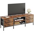 thumbnail image 1 of Hopper TV Stand with Storage  TV Table 55 Inch with Drawers for 60 65 Inch  TVs Console Table  TVs Bench for Living Room  Bedroom(Grey 55 Inch), 1 of 7