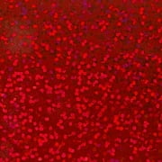 BriFlex Heat Transfer Holo Foil Vinyl for T-Shirt and Apparel 20" x 3' (1 Yard) Iron on HTV-RED