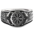 thumbnail image 2 of Xinyolin Wide Silver Color Alloy Eagle Compass Carved Ring - Men's Jewelry Accessory, 2 of 8