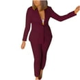 thumbnail image 2 of Idoravan Women Sets Clothing Clearance Ladies Fashion Casual Slim Solid Color Suit Suit Office Two-piece Suit, 2 of 6