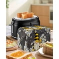 thumbnail image 4 of Daisy Floral Small Toaster Cover 2 Slice, Kitchen Appliance Covers, Vintage Watercolor Bee Gnomes Flowers Toaster Oven Cover with Loop, Bread Machine Cover Polyester Dust Cover Protection, 4 of 4