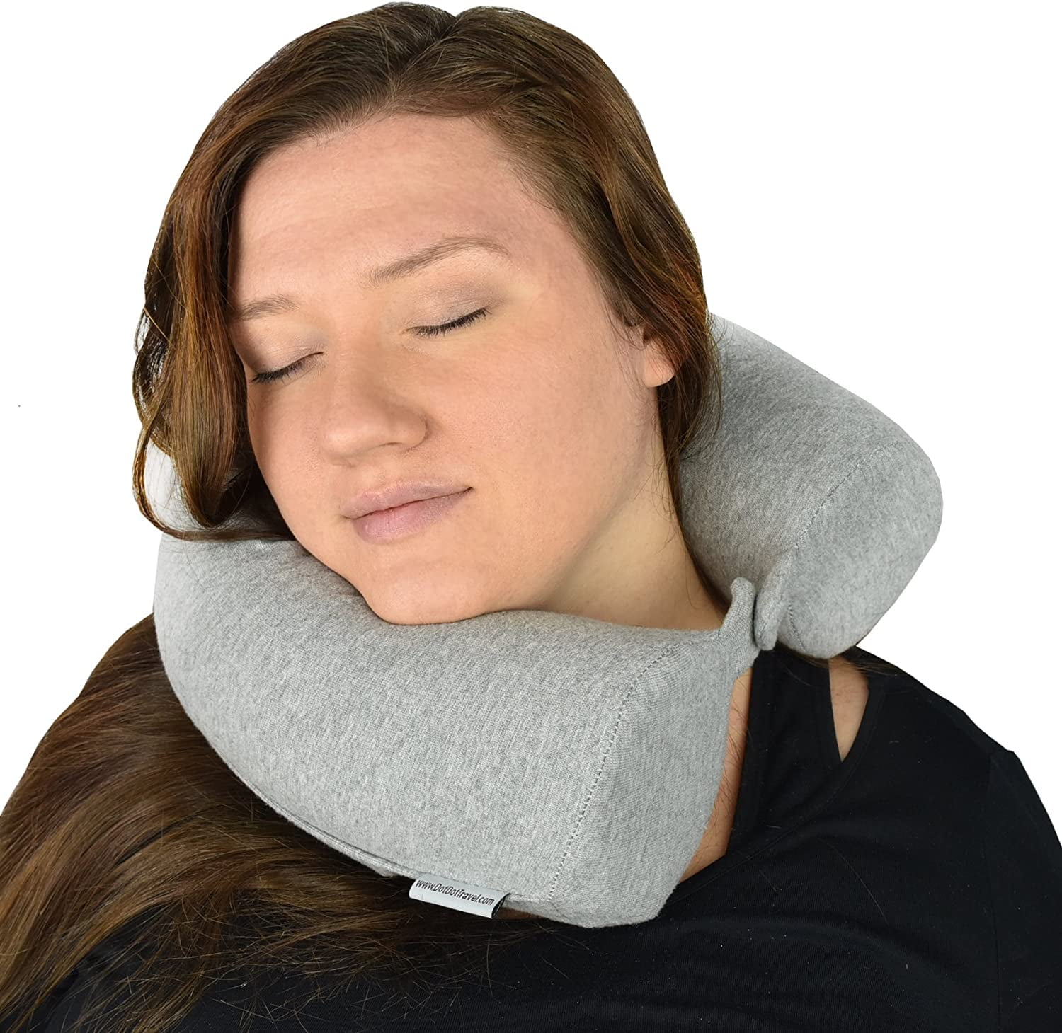 Lumbar Bendable Roll Pillow.Best for Side Train or at Home and Leg Support Stomach and Back Sleepers Adjustable Chin Jetsey Twist Memory Foam Travel Pillow for Neck Traveling on Airplane Bus