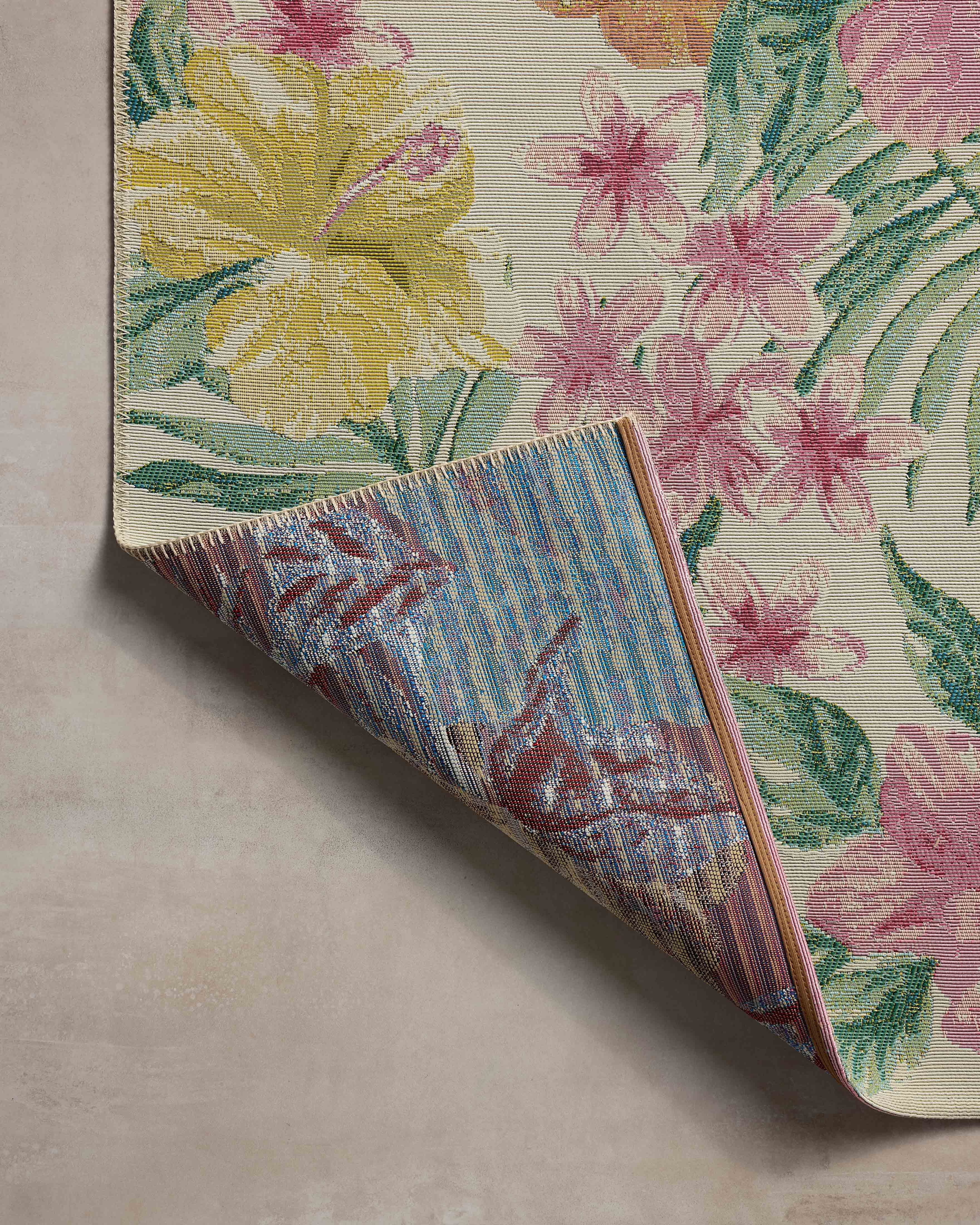 Loloi Botanical Ivory / Sunrise 5'-3" x 7'-8" Area Rug