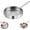 7.87in, variant on Titanium Hammered Pan Pro with Lid, Multifunctional Ultra-Durable Scratch-Resistant Non Stick, Even Heating for Cooking, Titaniums Nutri Pans Compatible with All Cooktops