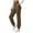 Brown, variant on TEAJOPSUU Womens High Waist Joggers V Shaped Waistband Tummy Control Cuffed Ankle Side Pocket Athletic Pants for Yoga Gym Everyday Running Brown