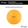 thumbnail image 4 of Champion Sports Exercise, Stability, Balance Ball, 75 cm, Yellow - Premium Quality, Pop-Resistant Gym Medicine Balls for Strength and Core Training, Rehab, Workout, Pilates, Pregnancy, Stretching, 4 of 5