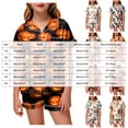 thumbnail image 3 of Leey-World Toddler Girl Halloween Pajamas Girls Halloween Button Down sleepwear Short Sleeve With Shorts 2PCS pajama Sets Casual Lapel loungewear, 3 of 5