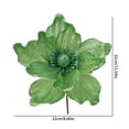 thumbnail image 3 of Torqee Artificial Poinsettia Flowers, Christmas Fake Floral Stems with Velvet Petals, Winter Holiday Wedding Home Decor, Green, 12.6x8.7in, 3 of 5