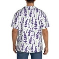 thumbnail image 3 of Fuzoiu Lavender Flowers Print Men's Casual Short,Men's Short Sleeve Shirt,Mens Casual Button Down Shirts,Cuban Collar Summer Shirt for Beach, Vacation, and Outdoor Activities-4X-Large, 3 of 5