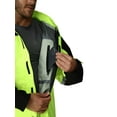 thumbnail image 4 of Frogg Toggs Men's Pilot ll Cruiser Jacket | Black / HiVis Green | Size LG, 4 of 7
