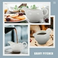 thumbnail image 5 of RENACLIPY White Ceramic Gravy Boat and Condiment Bowl for Home Kitchen and Restaurant Serving, 5 of 6