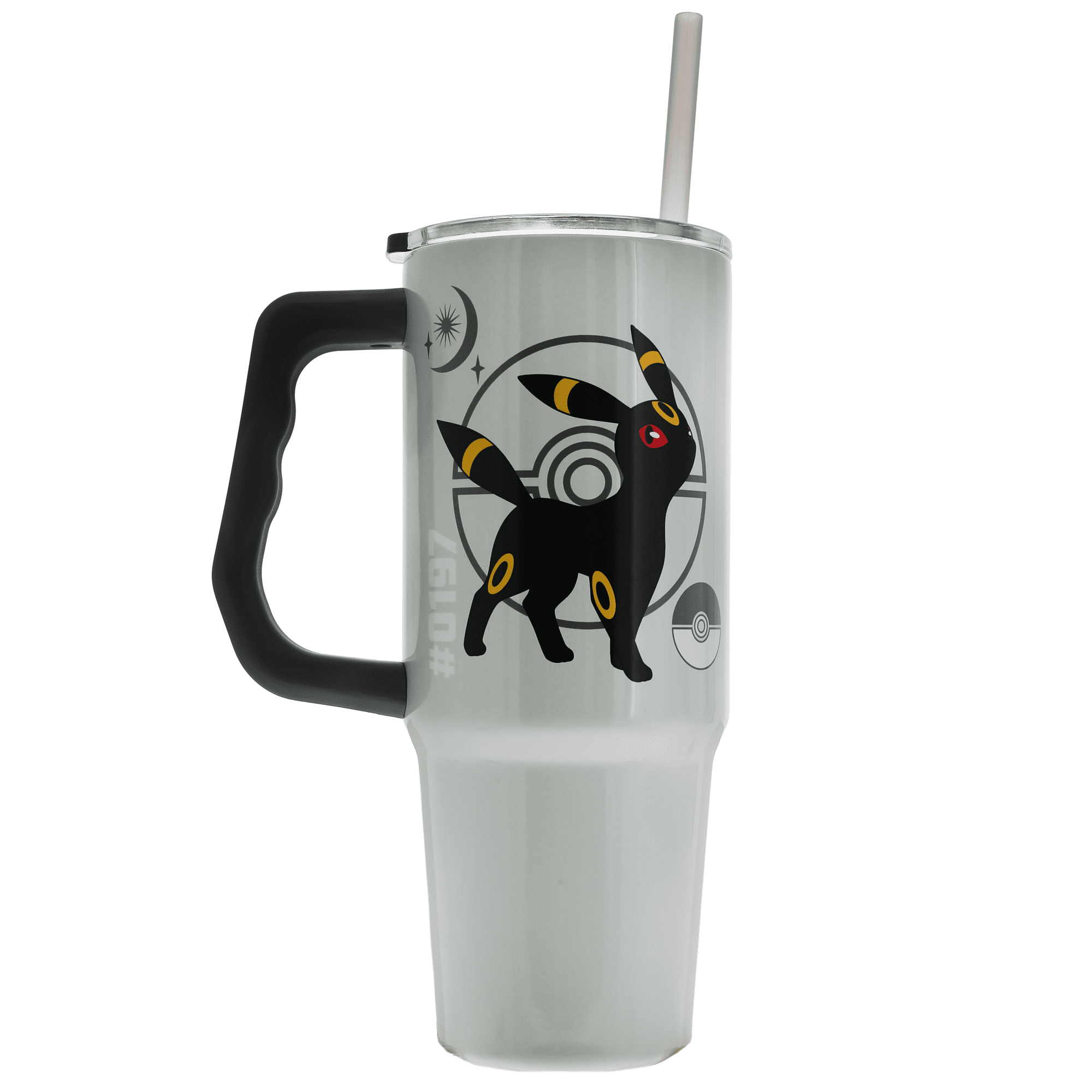 Pokemon Umbreon & Type 30oz Stainless Steel Tumbler with Handle and Straw