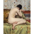 thumbnail image 2 of William Merritt Chase 20x24 Gold Ornate Framed and Double Matted Museum Art Print Titled - A Modern Magdalen (About 1888), 2 of 4